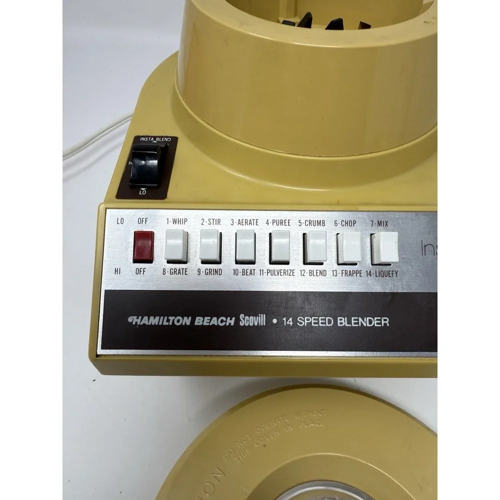 Vintage Harvest Gold Hamilton Beach Scovill Insta Blend 14 Speed Blender 640-4